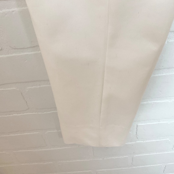 NWT Ecru Trousers Dress Pants Ankle Split hem Crop Ivory Off-White Coastal Sz 2 - Picture 9 of 16